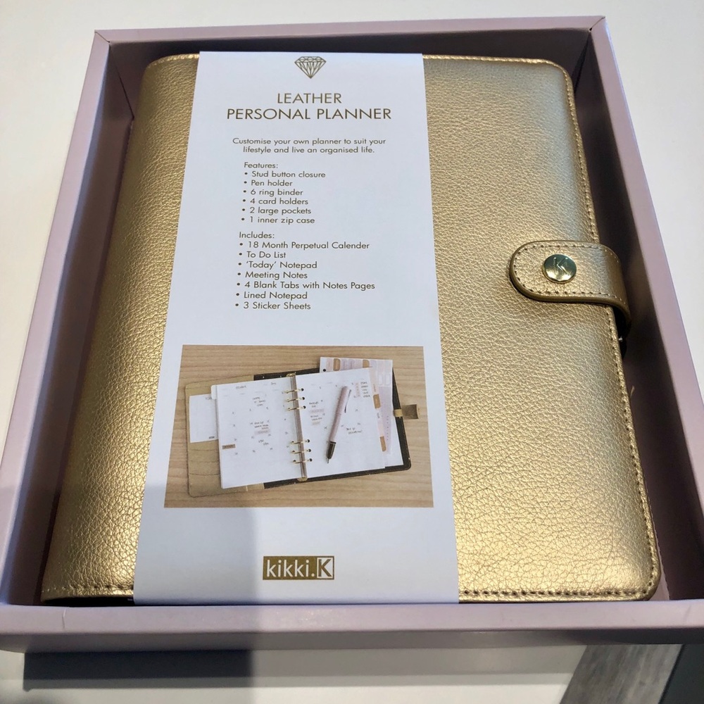 Kikki.K Limited Edition Gold Personal Planner